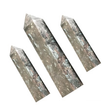 Natural high quality fireworks crystal point astrophyllite quartz crystal tower stone for healing